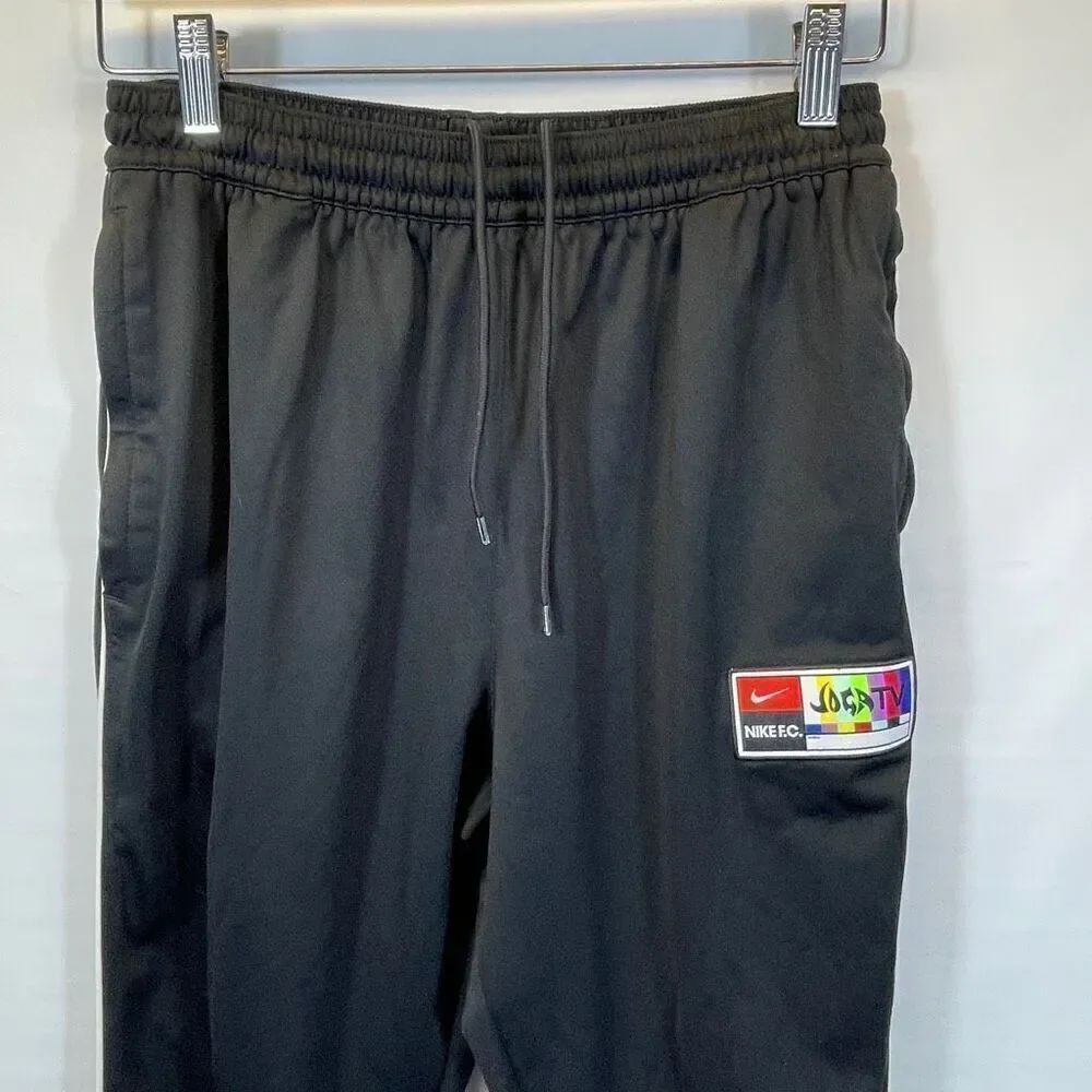 Nike FC Black Sock Cuff Dri-Fit Joga Bonito Trousers Pants Size Medium - Picture 2 of 9
